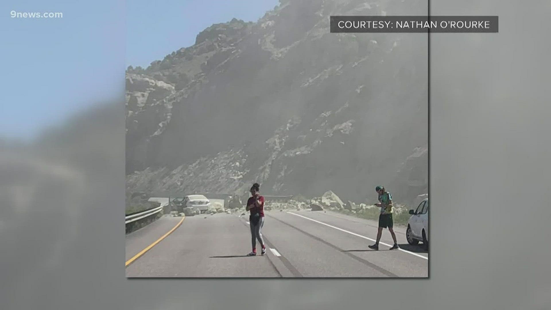 Two women were injured in the rockslide near De Beque, according to the Colorado State Patrol.