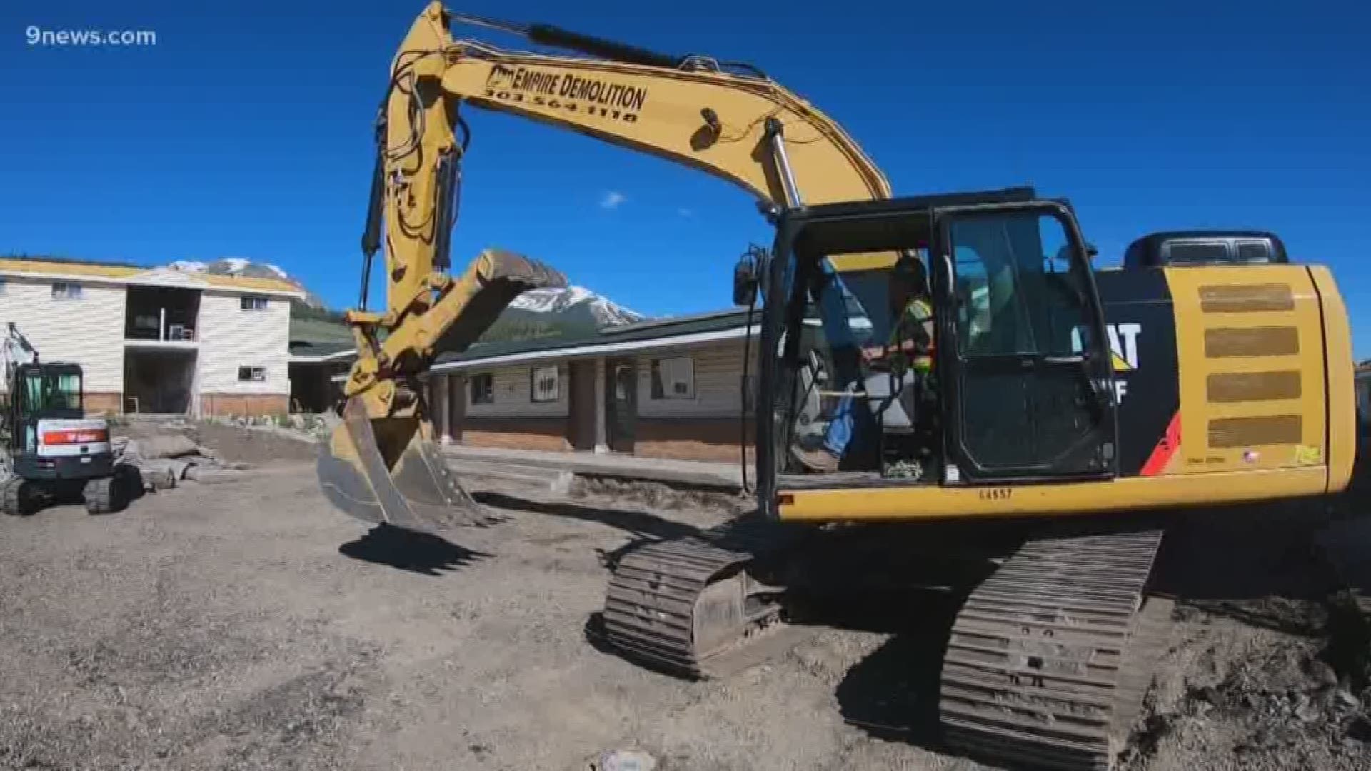 Construction is ramping up in Silverthorne on a brand new downtown area. Several old buildings are being taken down and replaced as part of the project.