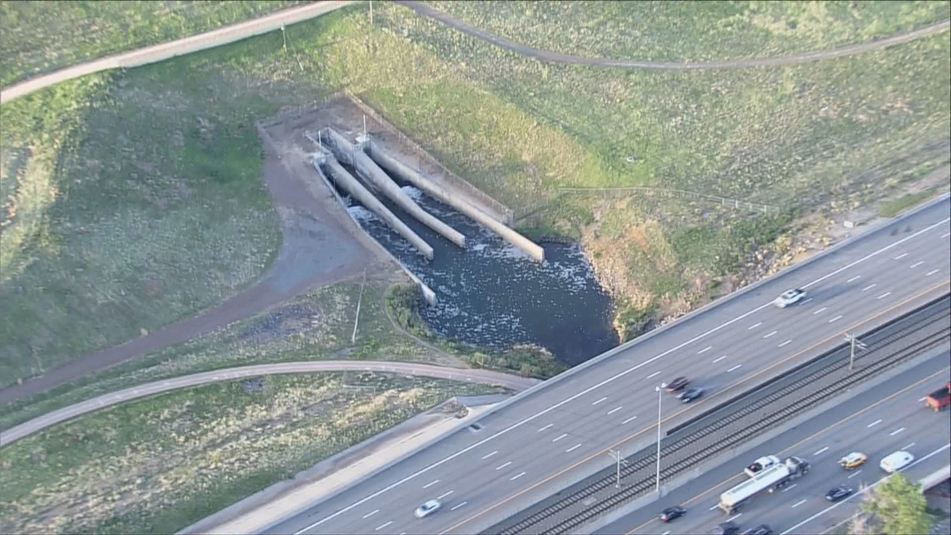 Aerial view of dam at Cherry Creek Reservoir | 9news.com