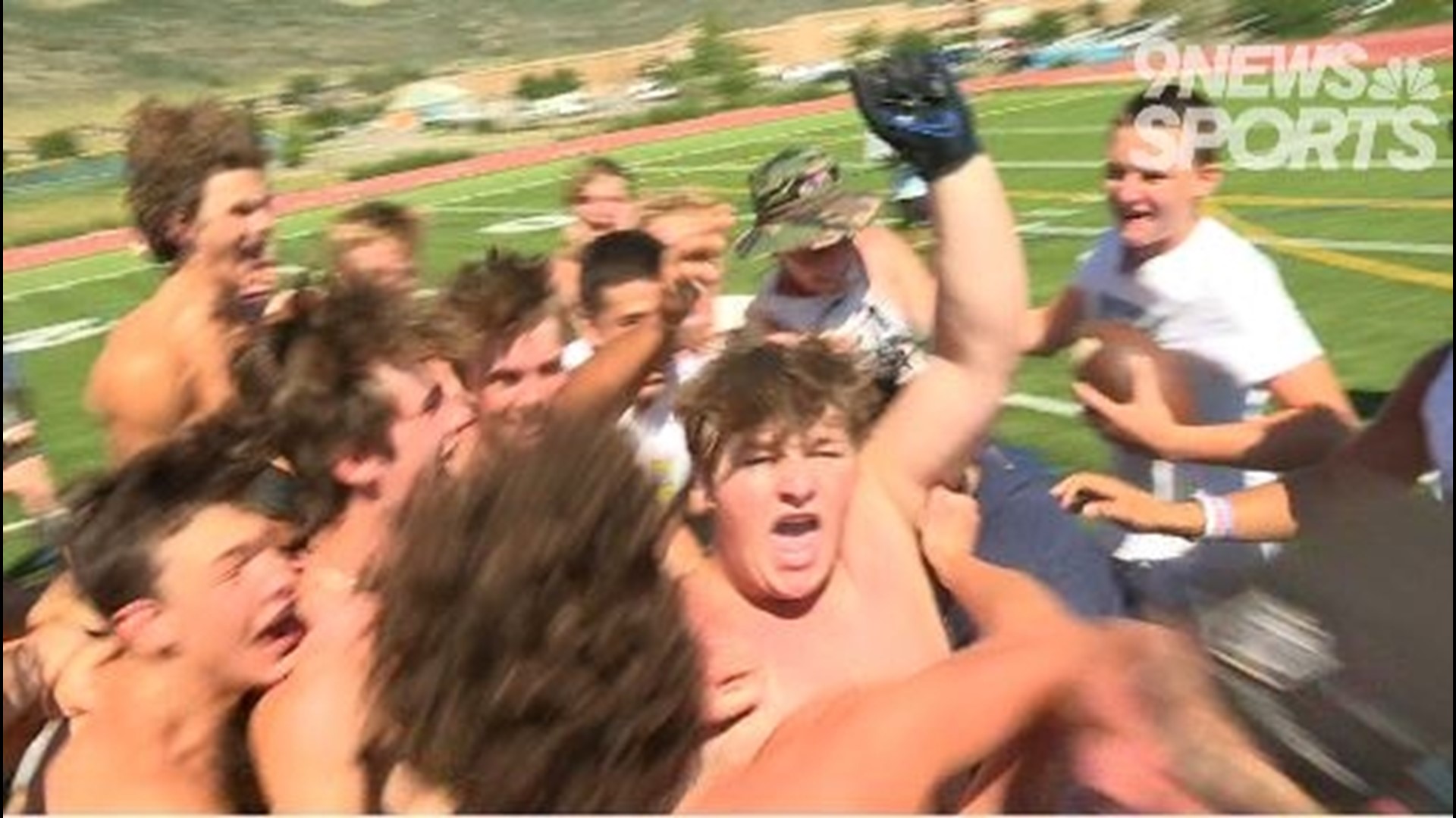 The Eagles and their lineman Anthony Lupo took part in the 9NEWS Prep Rally Challenge!