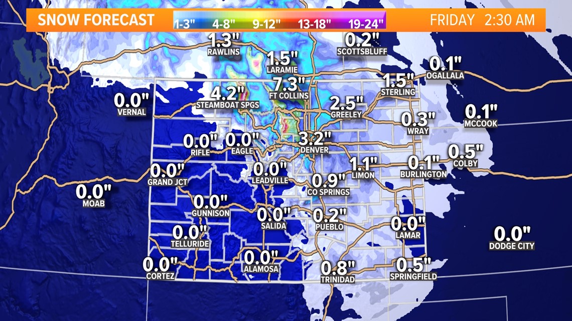 Colorado Winter weather advisories how much snow will we get