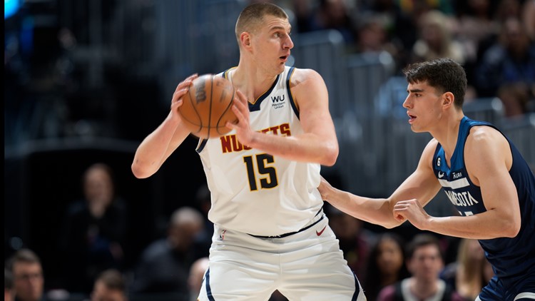 Jokic posts triple-double by halftime, Nuggets rout Wolves