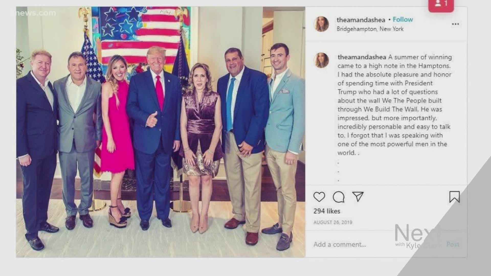 Amanda Shea, Chief Financial Officer of We Build the Wall, posted a photo with the President almost one year before the recent indictments.