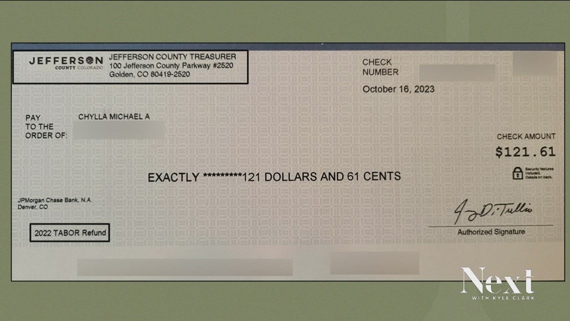 TABOR refund checks go out to Jeffco taxpayers