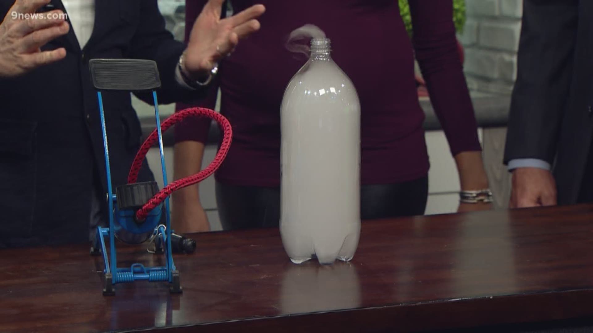 Our science guy Steve Spangler demonstrates a cool way to make a cloud in a bottle.