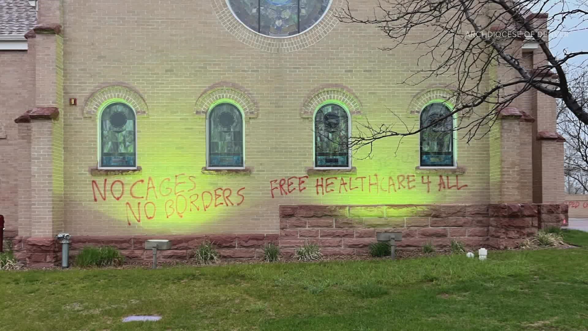Sacred Heart of Mary Church was hit with similar vandalism back in September of last year.