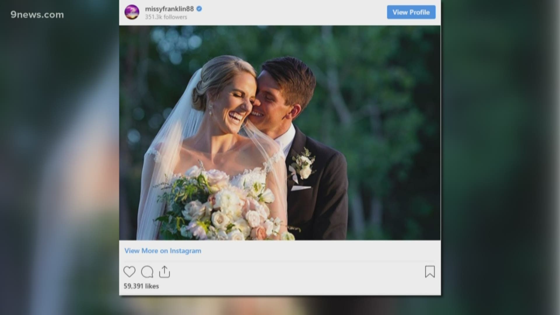 The Colorado native married fellow swimmer Hayes Johnson over the weekend.