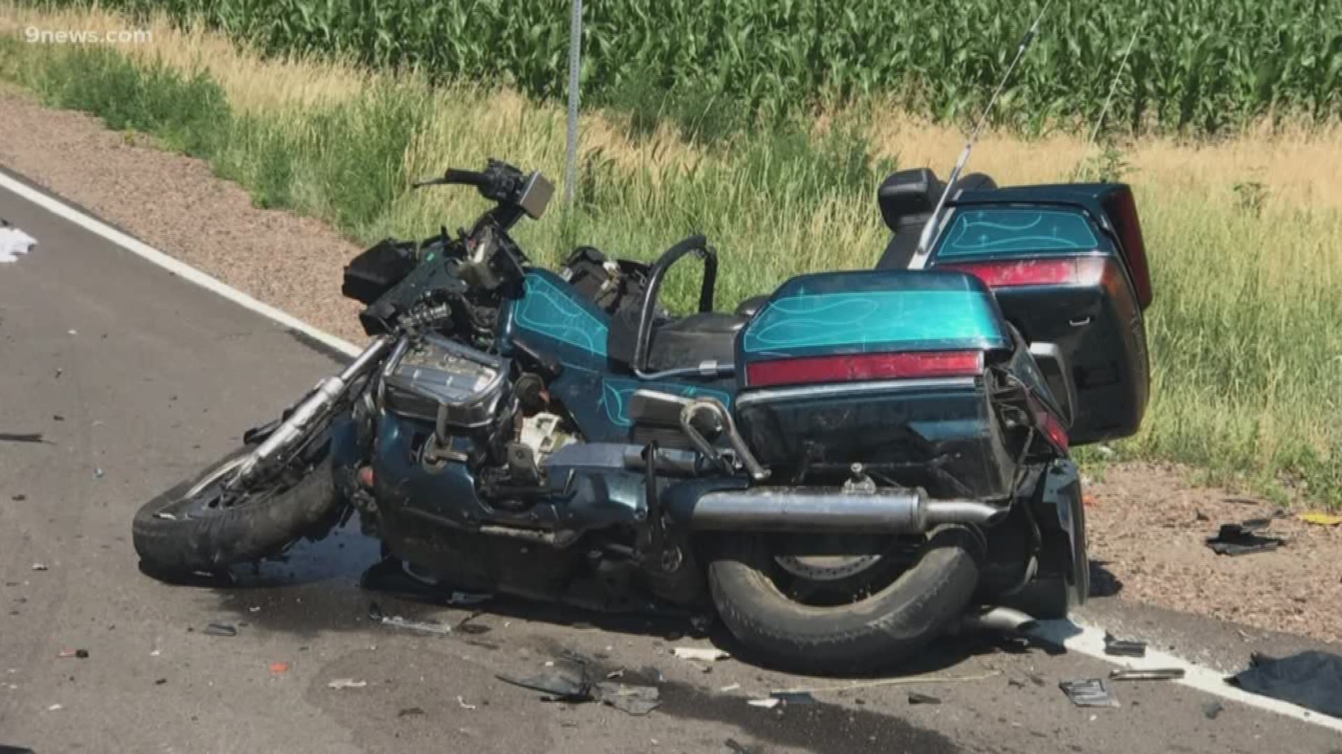 The collision happened Tuesday morning near DIA in Adams County.