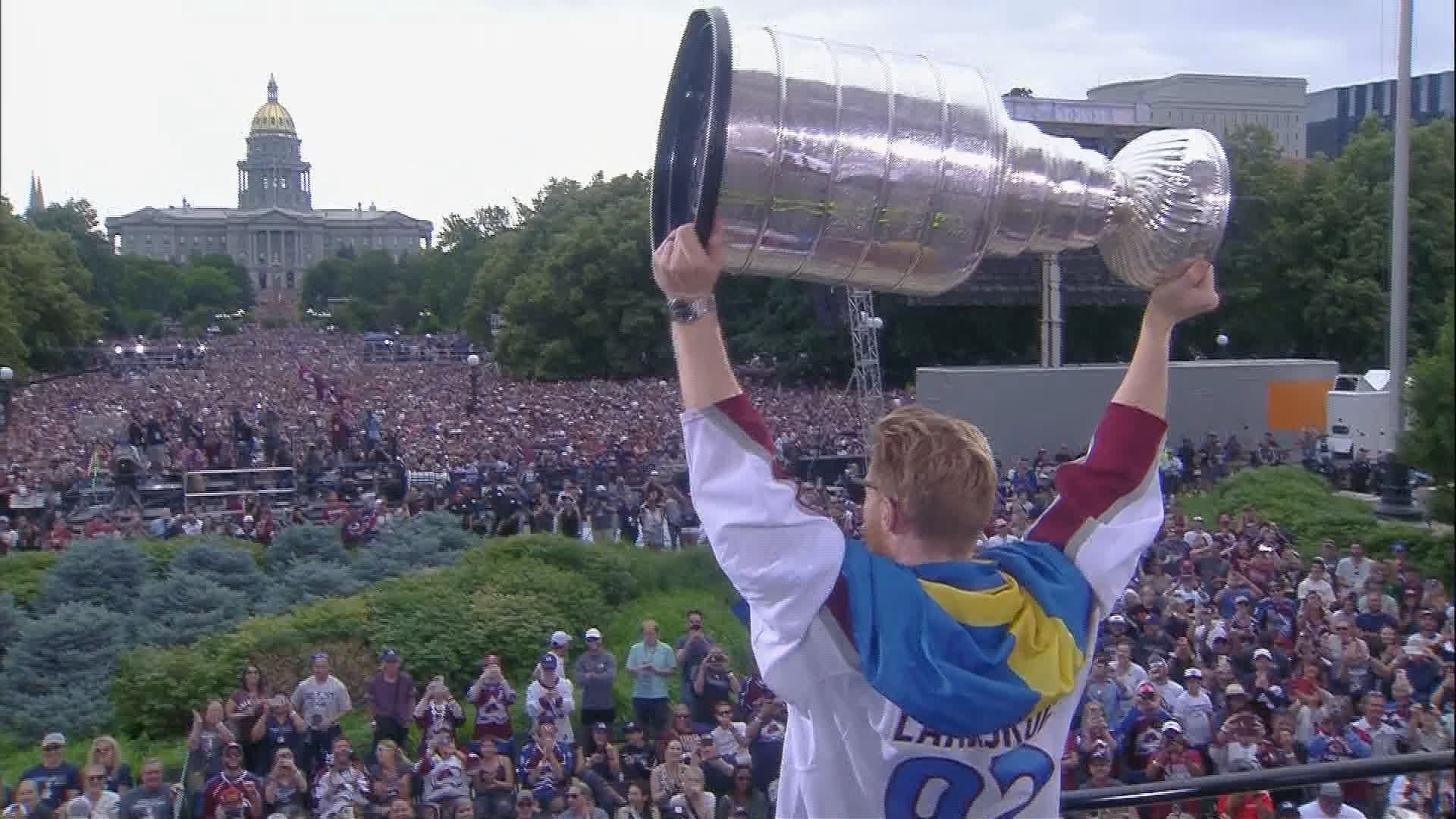Thousands of Colorado Avalanche fans packed into downtown Denver on Thursday for a parade and rally in celebration of the 2022 Stanley Cup champions.