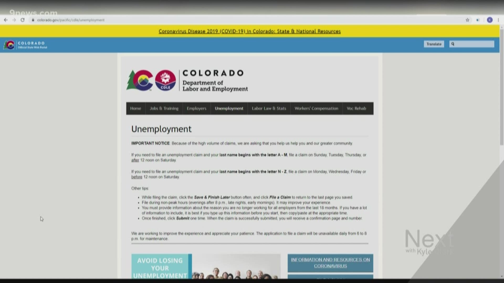 Tens of thousands of Coloradans laid off during the COVID-19 outbreak have been flooding the Department of Labor's website in the last few weeks, and it's crashing.