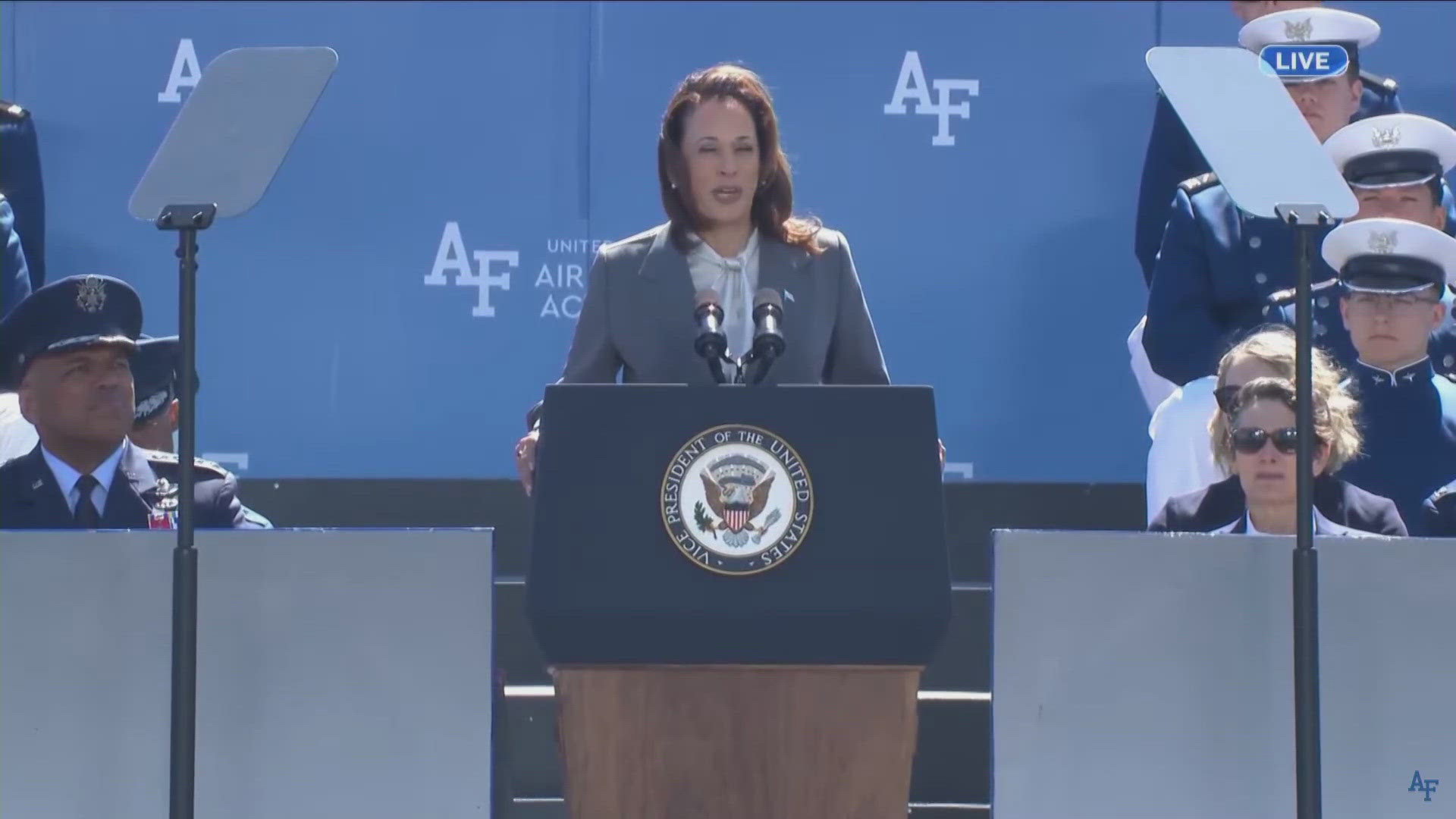 Vice President Kamala Harris served as commencement speaker for the 2024 Air Force Academy graduation ceremony.