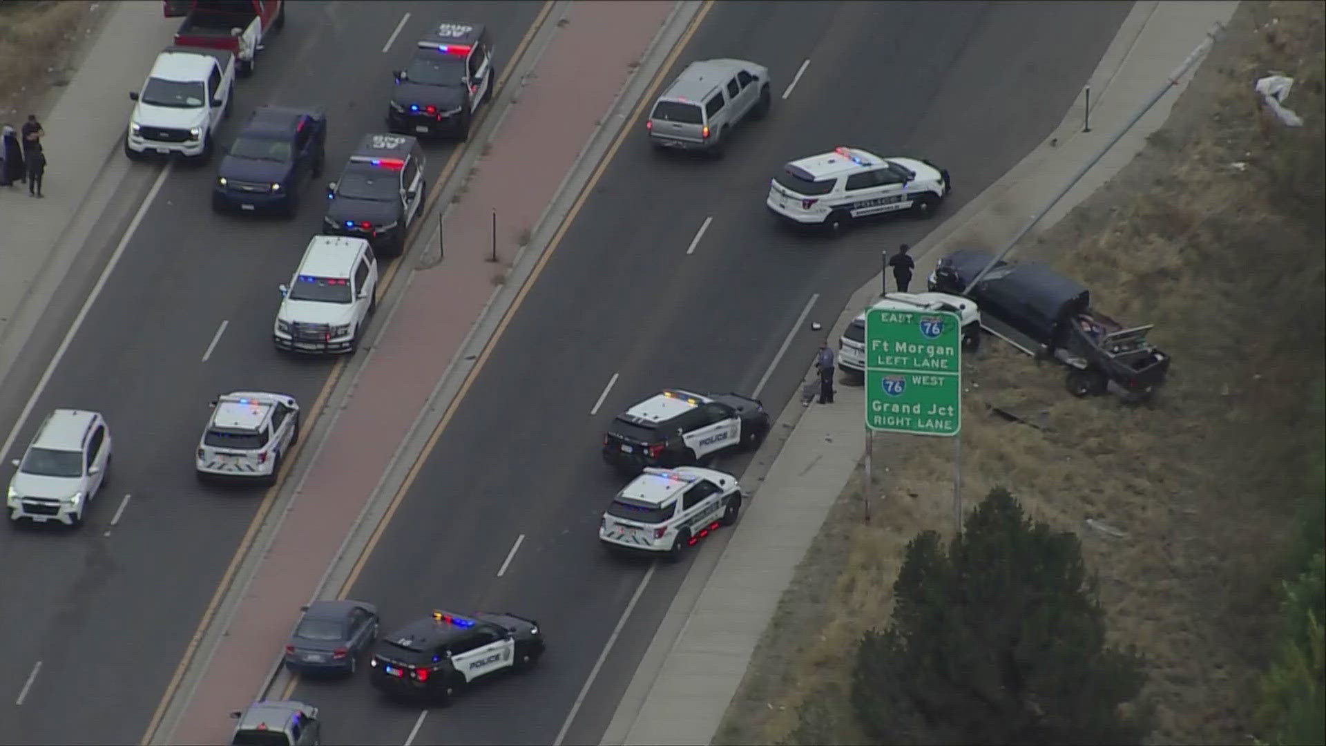 Police said someone fired shots from one vehicle into another Friday afternoon.