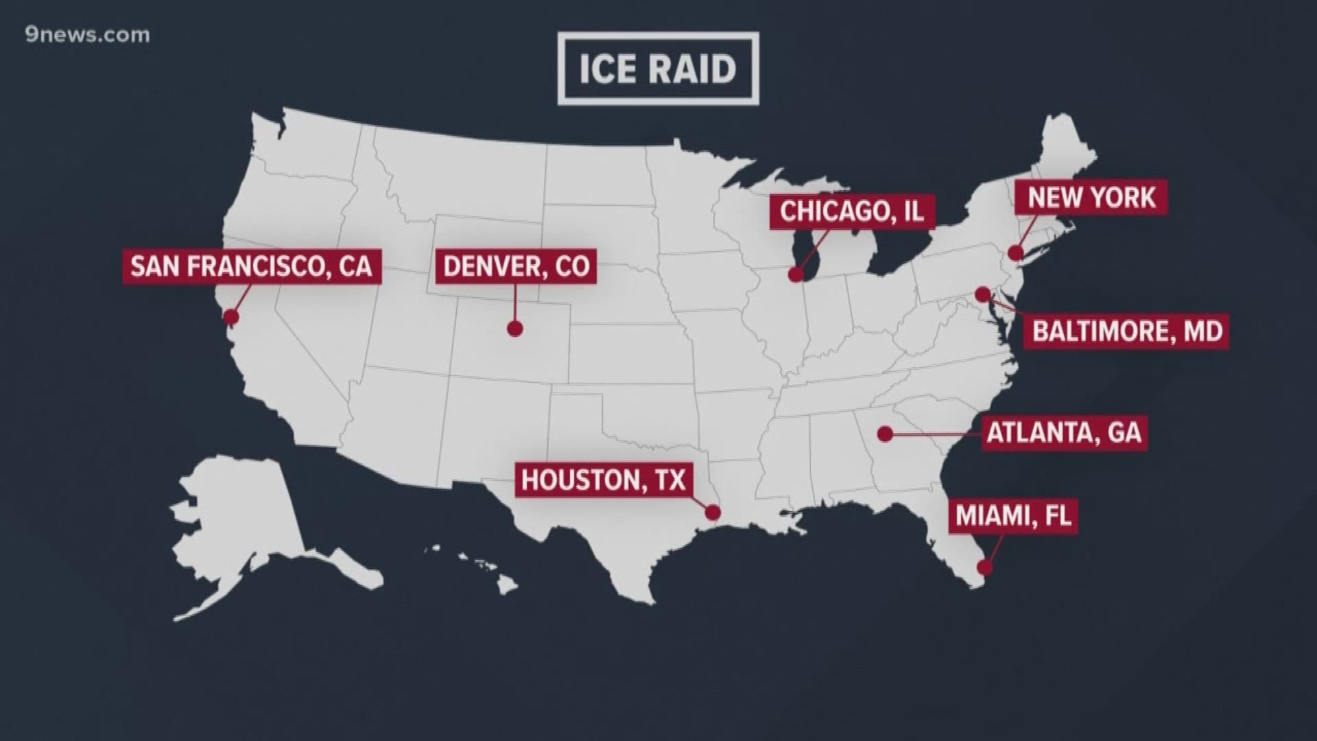 The raids were postponed 3 weeks ago but are now set to take place in the cities revealed under the previous plan.