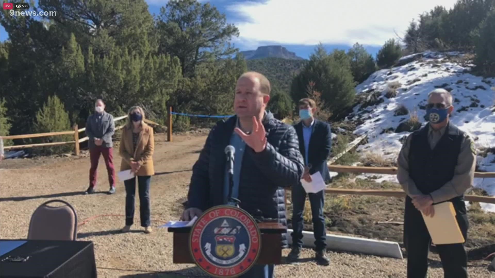 Gov. Polis led the opening of Colorado's newest state park just south of Trinidad in Las Animas County.