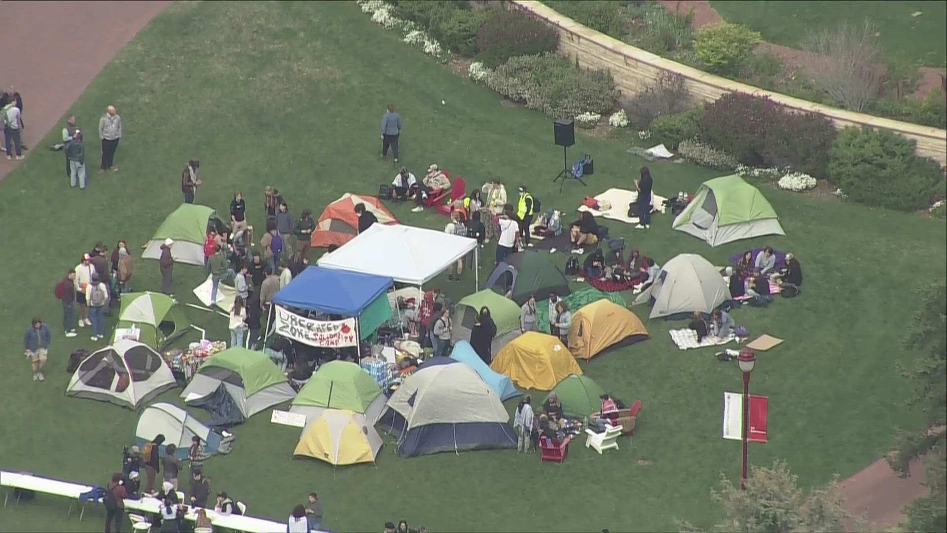 Another group of Pro-Palestinian protesters have set up a camp, this time on Denver University's campus.