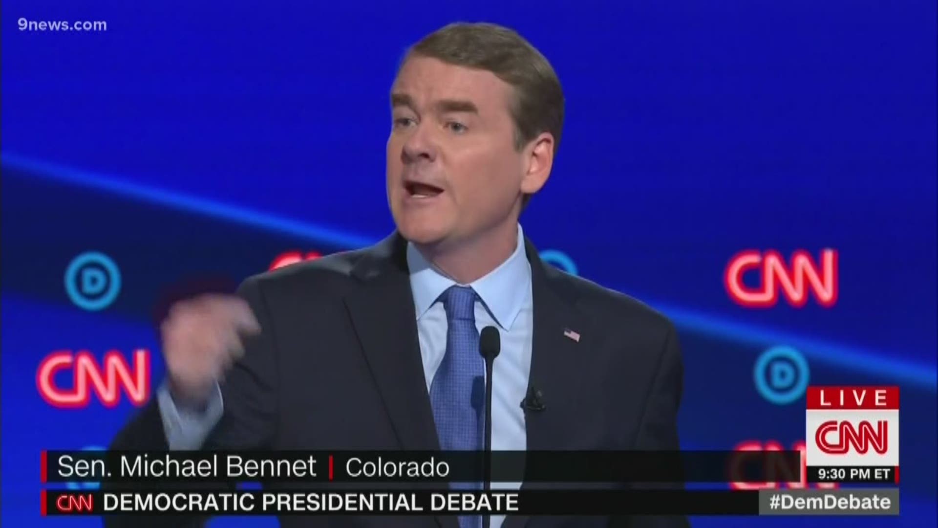 Colorado Senator Michael Bennet drew cheers from Democrats in the debate crowd Wednesday night. And Google searches from viewers watching at home.