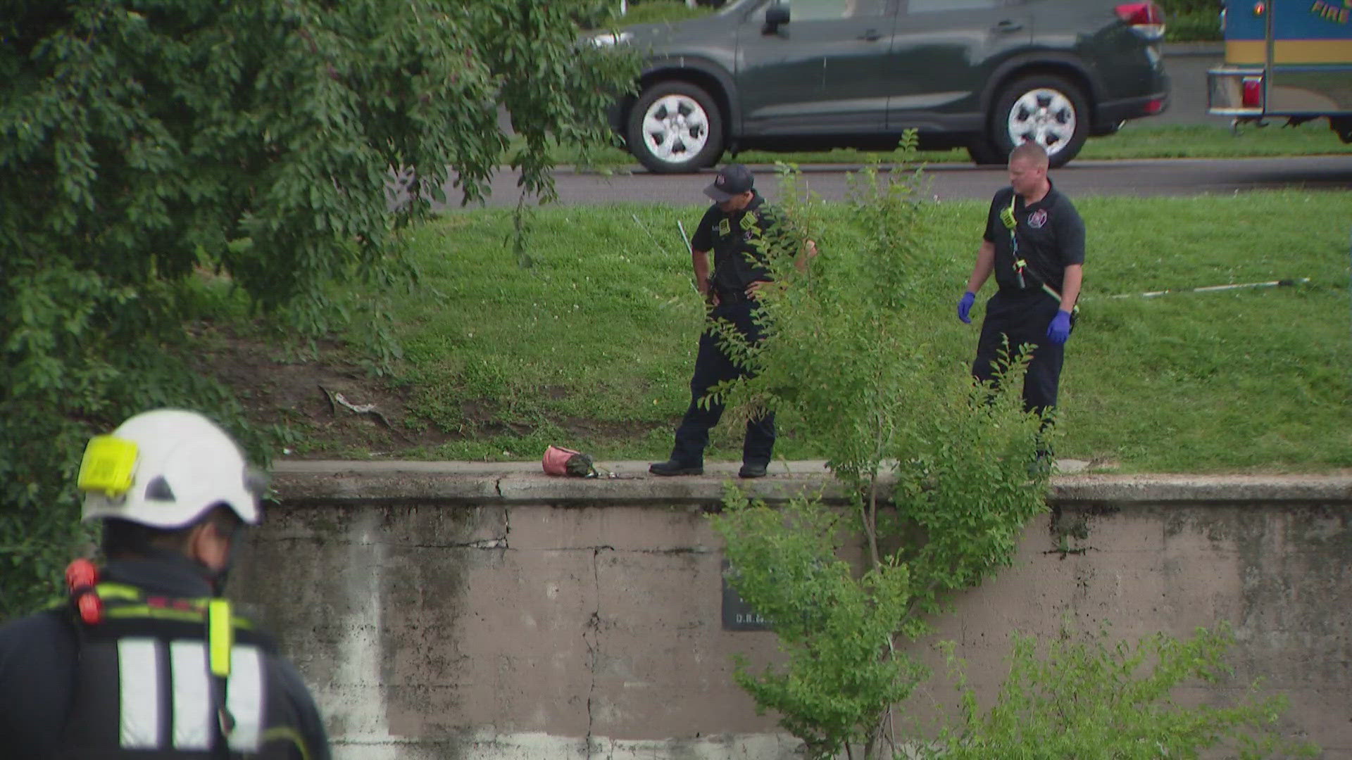 The man's body was found Tuesday afternoon along the trail near Speer and Washinton Street in Denver.