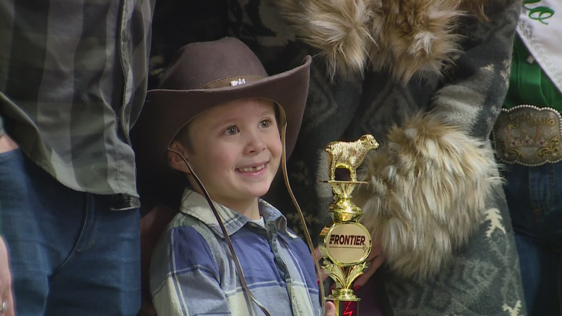 Corey Rose's son participated in the mutton bustin' fun at this year's National Western Stock Show.