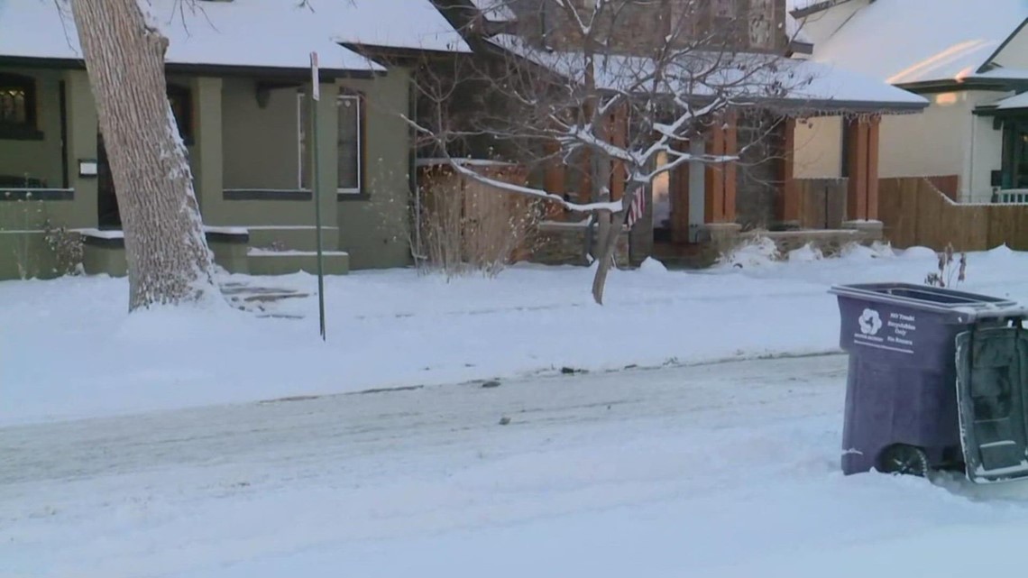 Denver side streets still slick from recent snow