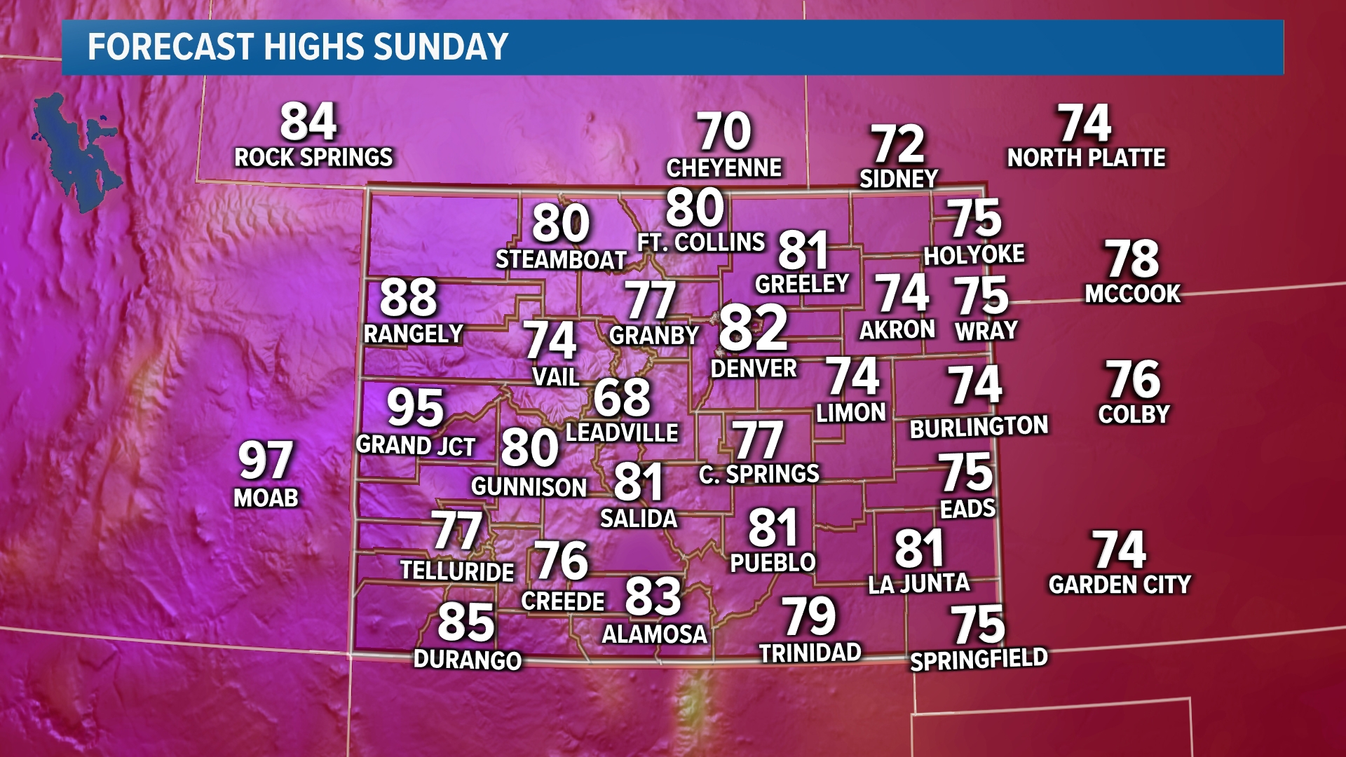 Weather conditions for Colorado this weekend | 9news.com