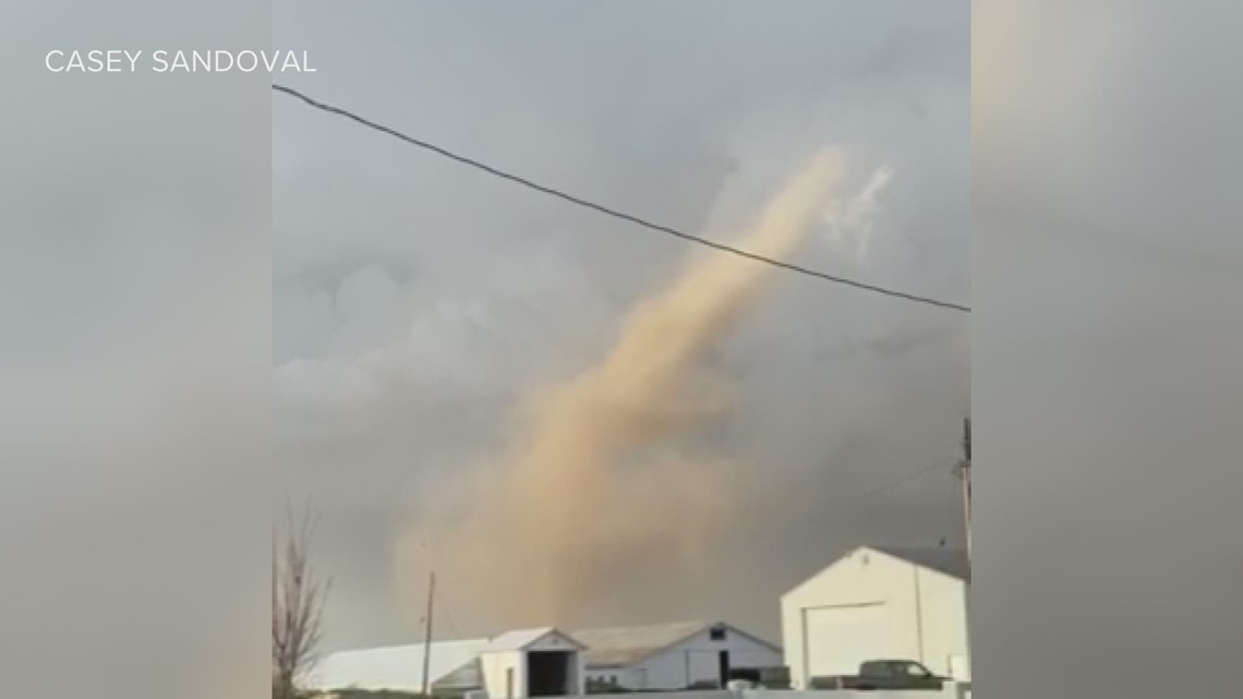 WATCH: Landspout tornado touches down outside of Greeley | 9news.com