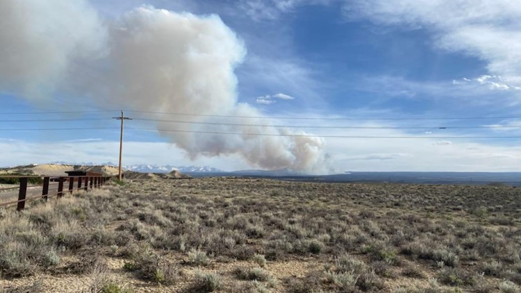 Wildfire burning south of Montrose in southwestern Colorado
