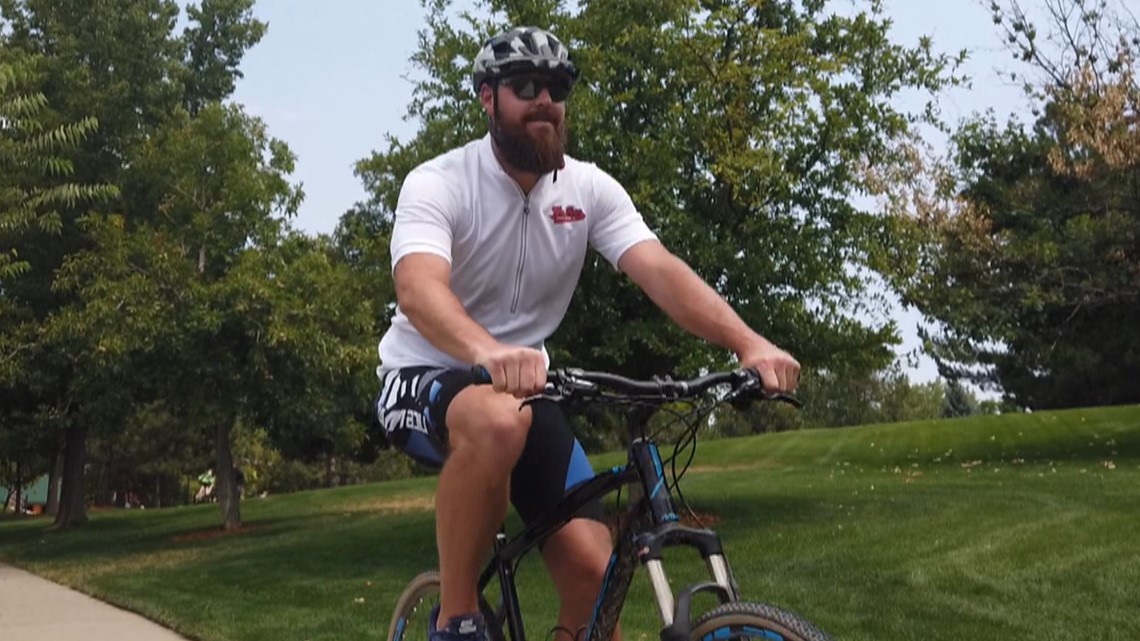 Former Bronco Tyler Polumbus pedals it out for ovarian cancer awareness