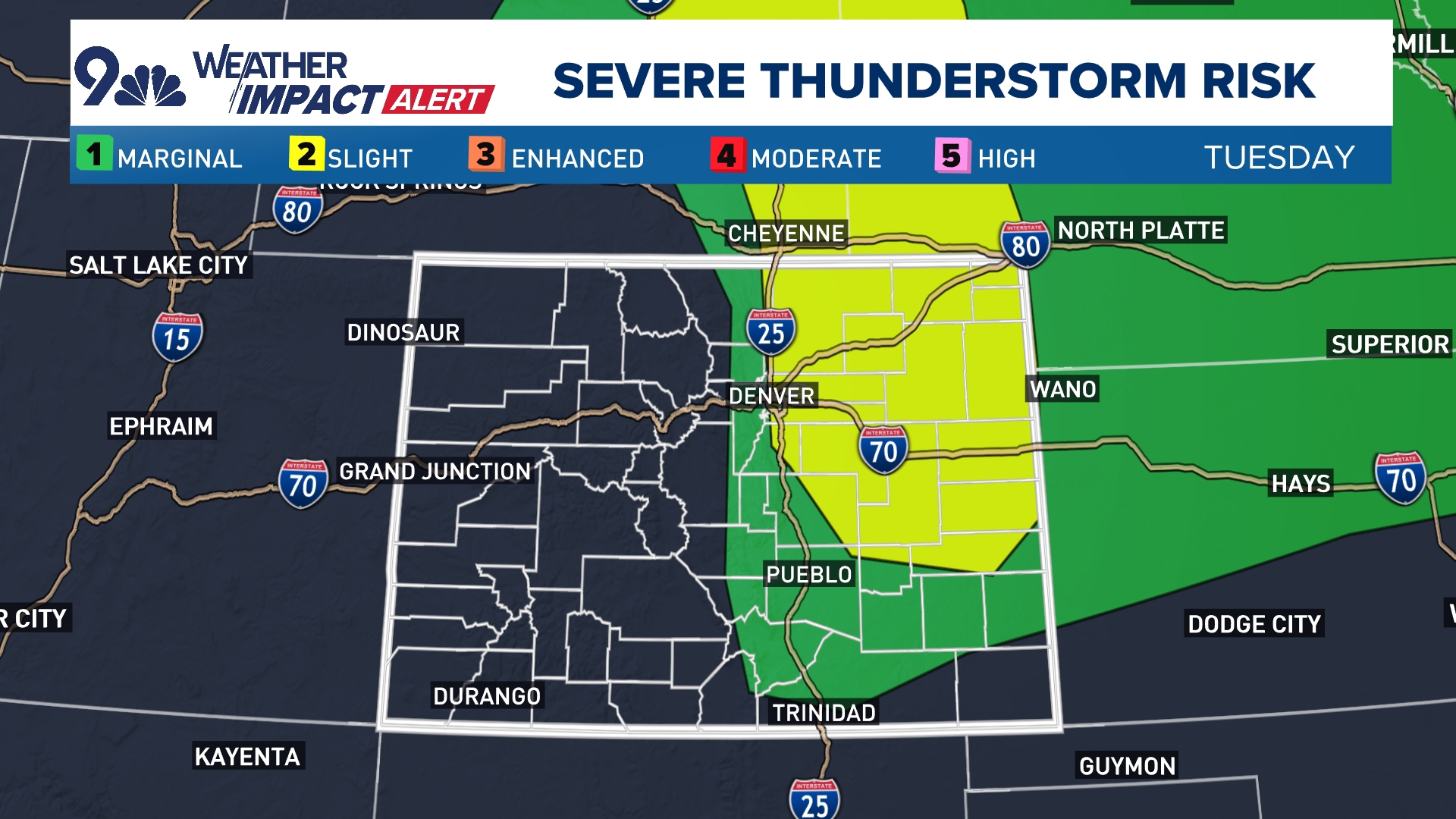 Severe weather back in Colorado: Storm chances increase Tuesday in ...