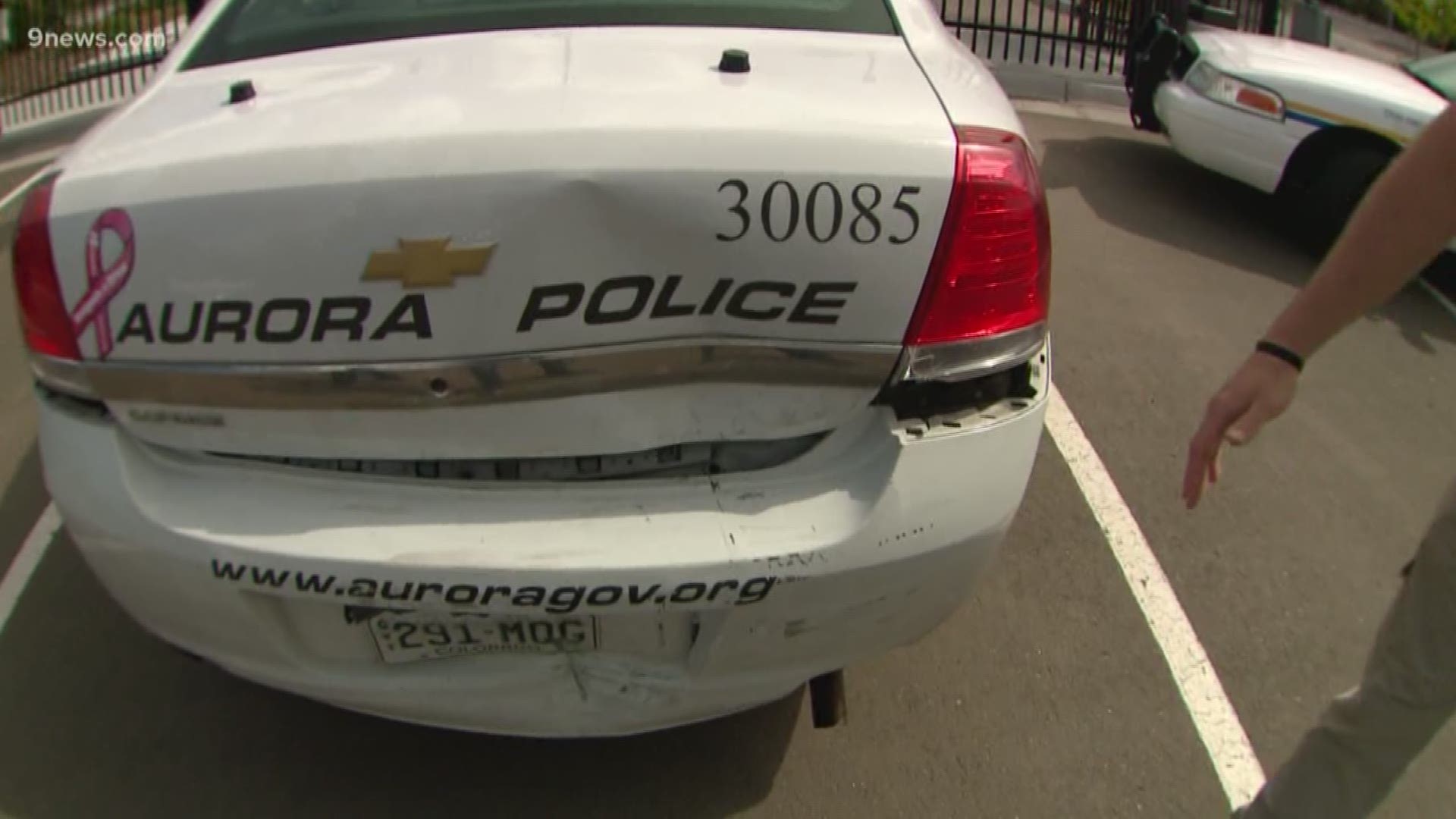 Police say a drunk driver has smashed a patrol car for the fourth time in a month.