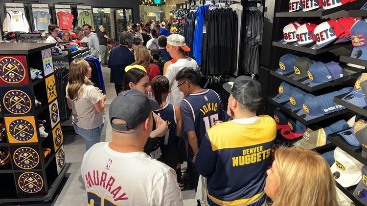 Stores open early for Nuggets fans to get NBA Finals gear