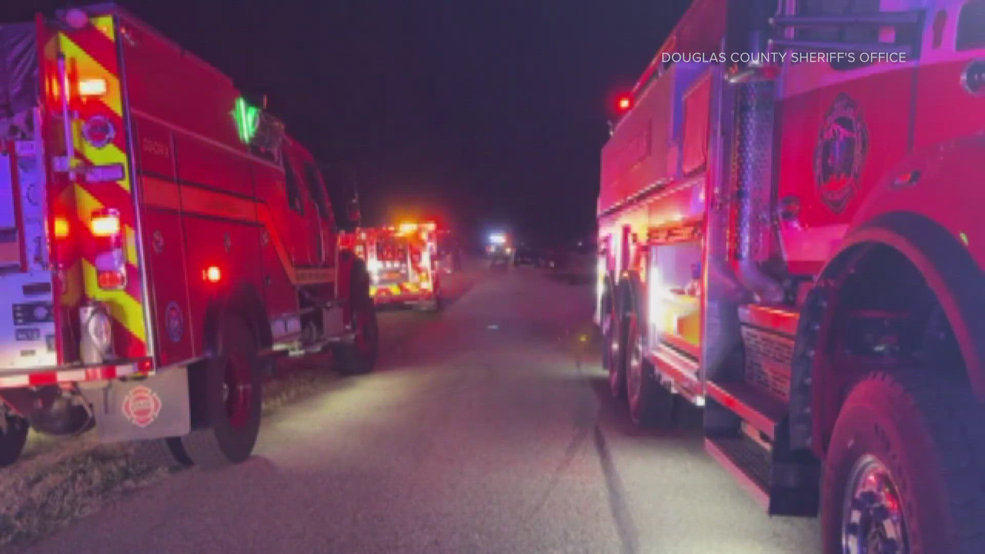 Crews were called to the fire in the area of Bears Den Drive Sunday evening.