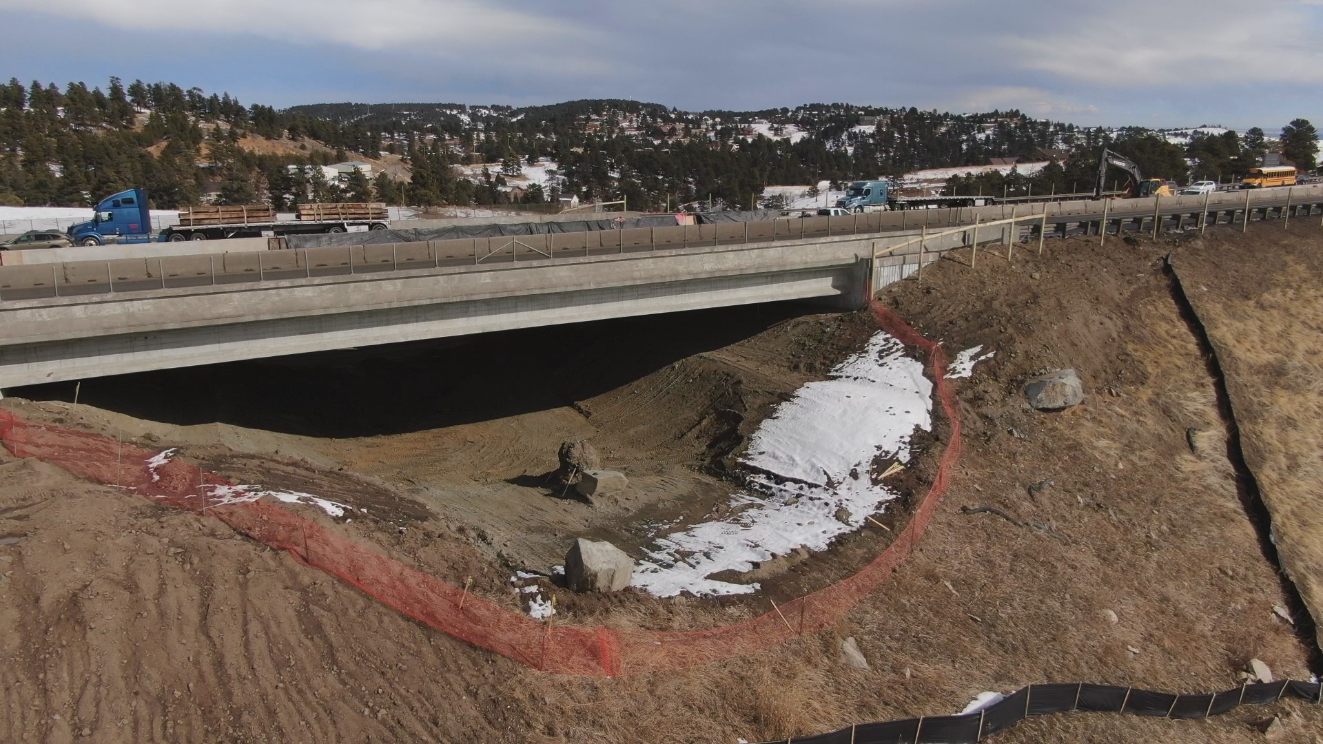CDOT is nearing completion of the first wildlife underpass on the I-70 mountain corridor.