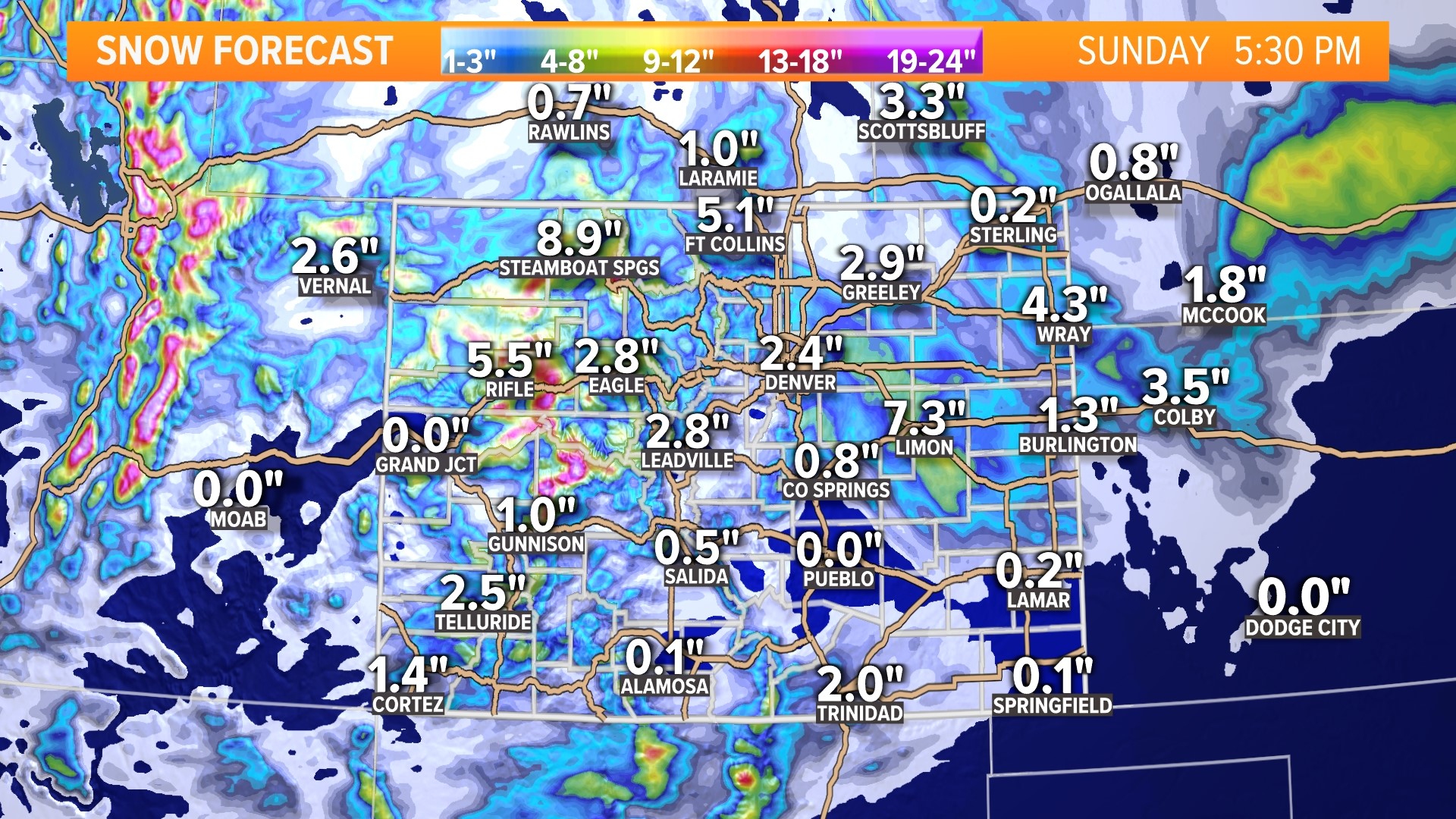 Cool Weekend In Colorado: Here's How Much Snow Denver Could Get | 9news.com