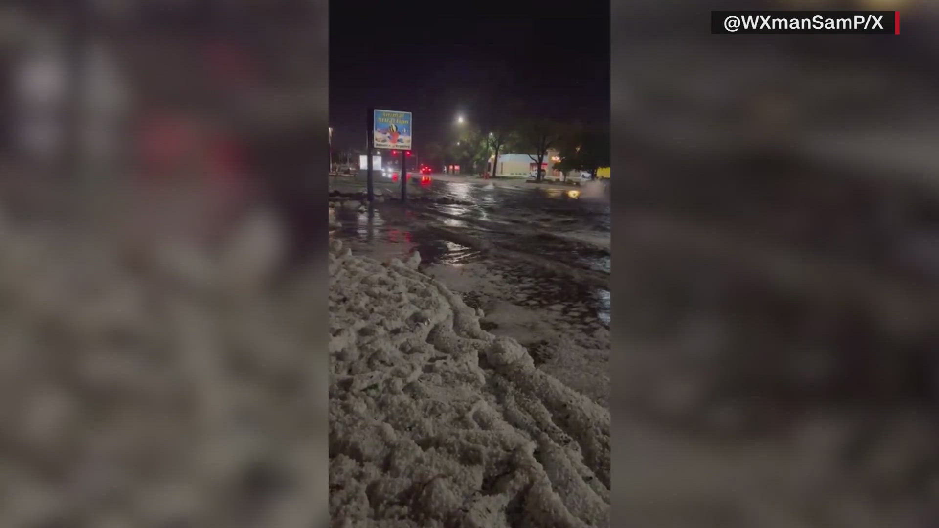 Severe weather with heavy rain and hail hit the Greeley area on Tuesday night.