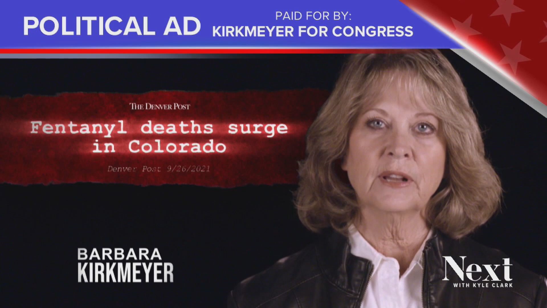 GOP State Sen. Barb Kirkmeyer, now running in Colorado's new 8th Congressional District, makes claims about Democrats and fentanyl deaths.