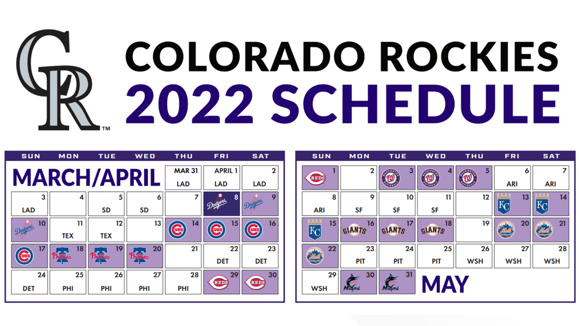 Mlb Schedule 2022 Colorado Rockies 2022 Schedule: Regular Season Calendar, Tickets | 9News.com