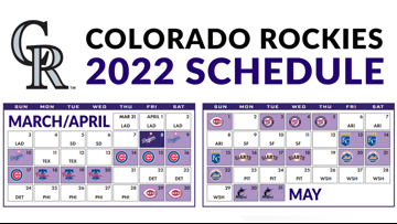 2021 mlb schedule rockies