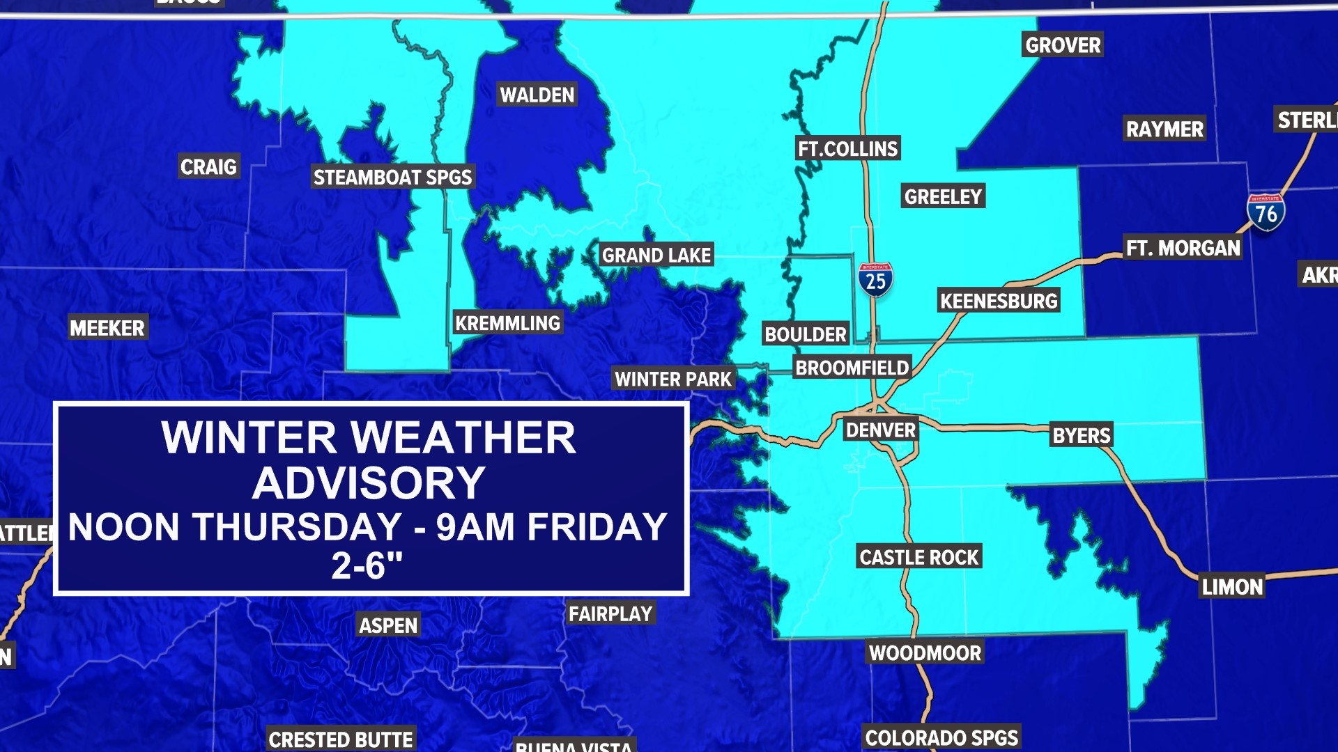 Colorado Winter Weather Advisories | How Much Snow Will We Get | 9news.com