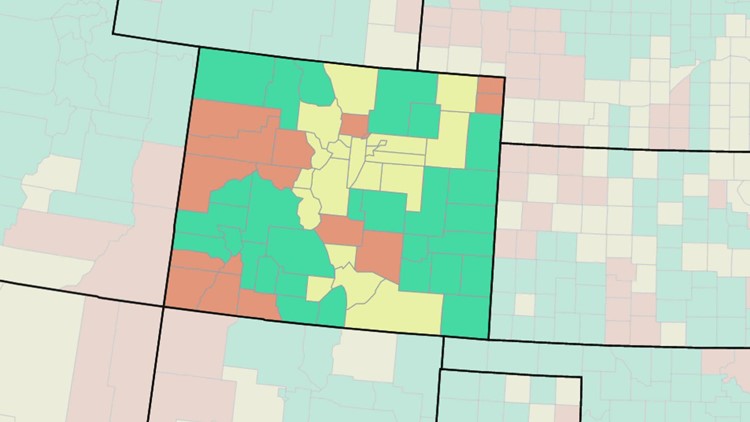 16 condados de Colorado alcanzan niveles 'altos' de COVID-19, informan los CDC