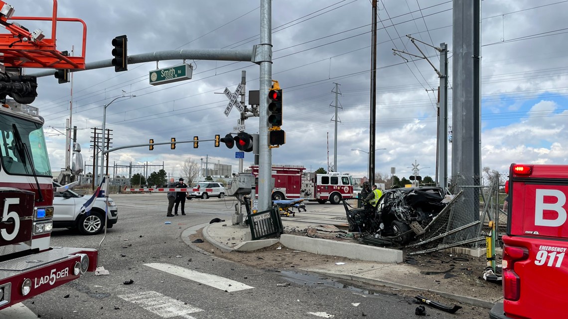 A-Line train slams into car in Aurora | 9news.com