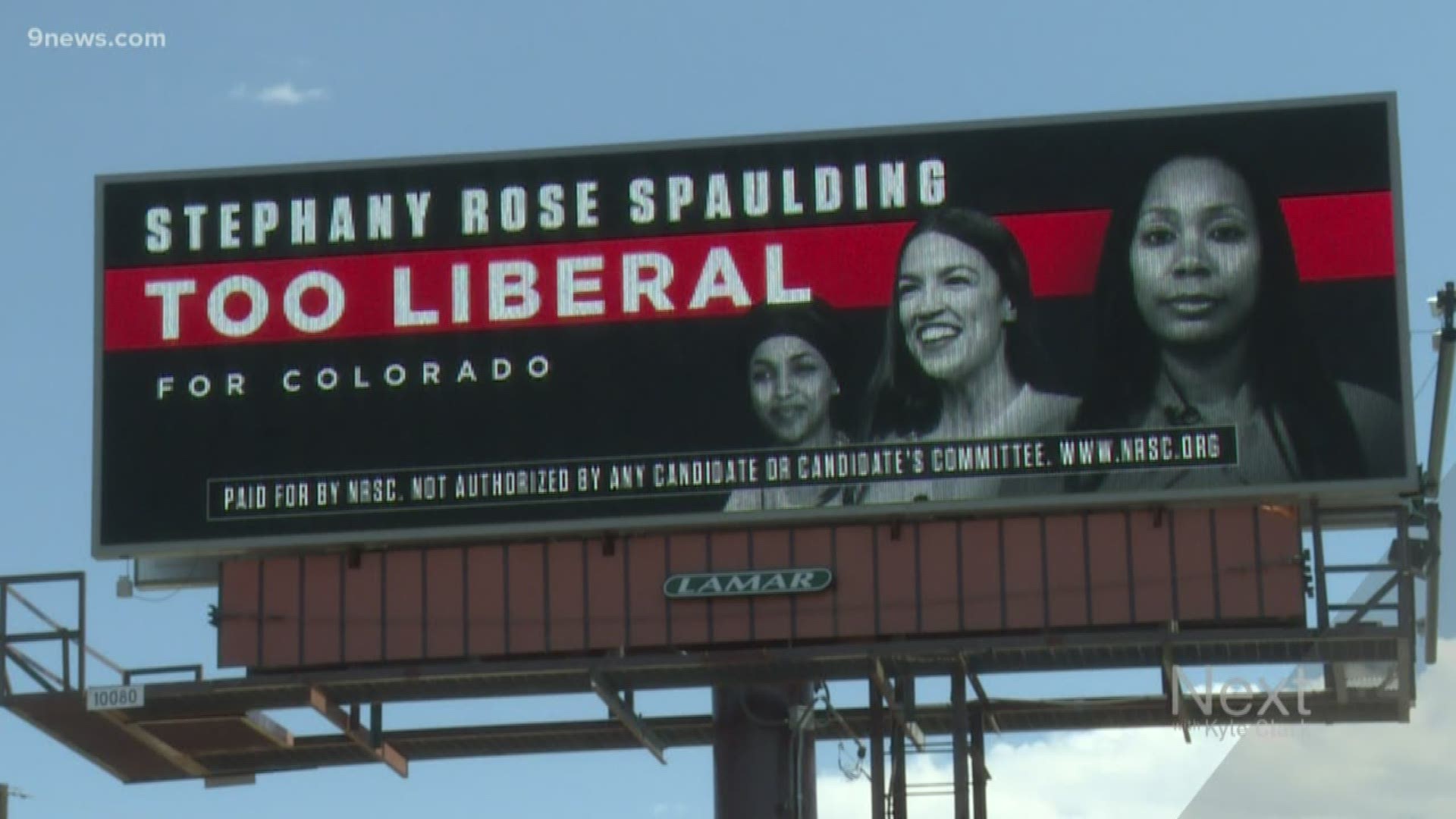 The NRSC (National Republican Senatorial Committee) is focusing on Spaulding, a Democrat attempting to unseat Sen. Cory Gardner, by saying she's "too liberal." The NRSC is also running these billboards in other states with competitive Democratic primaries like Georgia, North Carolina and Maine.