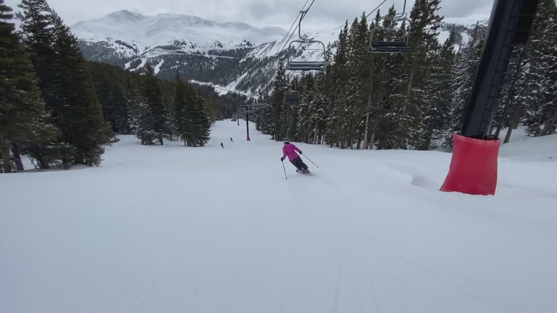 It snowed in the mountains Thursday night, so Loveland Ski Area got to go out for the year with fresh powder.