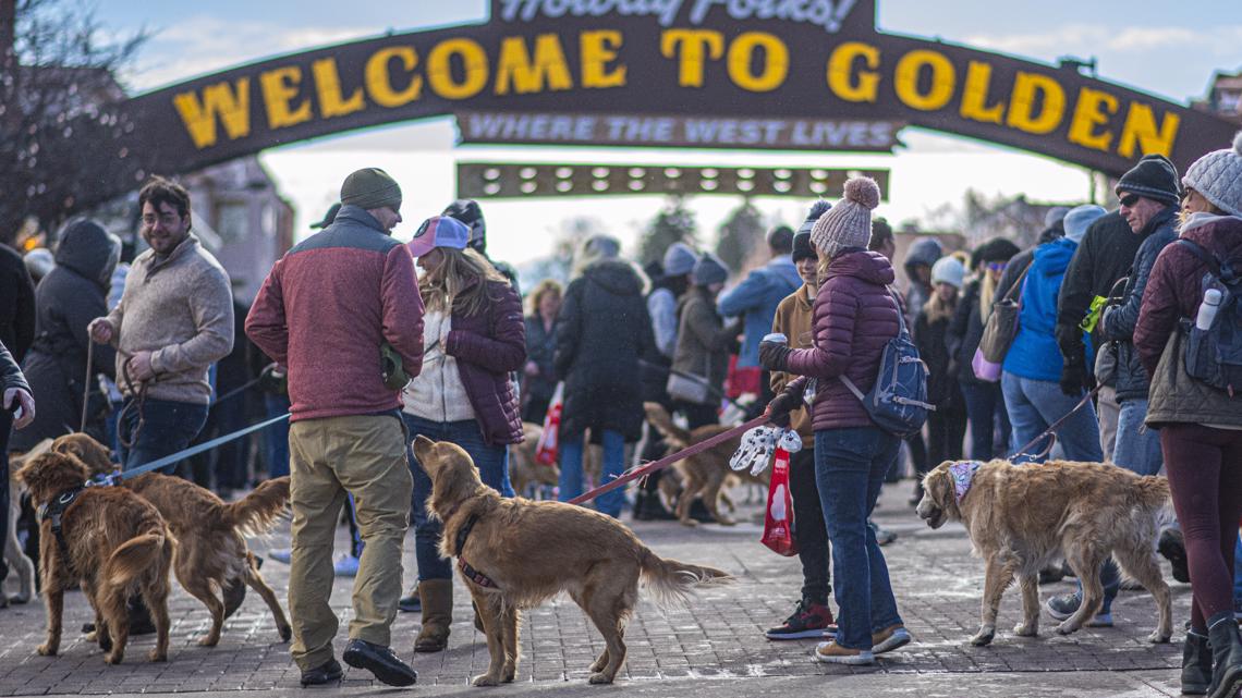 Thousands of Golden Retrievers gather in Golden, Colorado