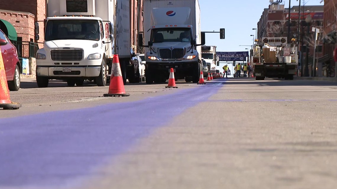 Painting the town purple: Stripe is back on Blake Street ahead of Rockies home opener