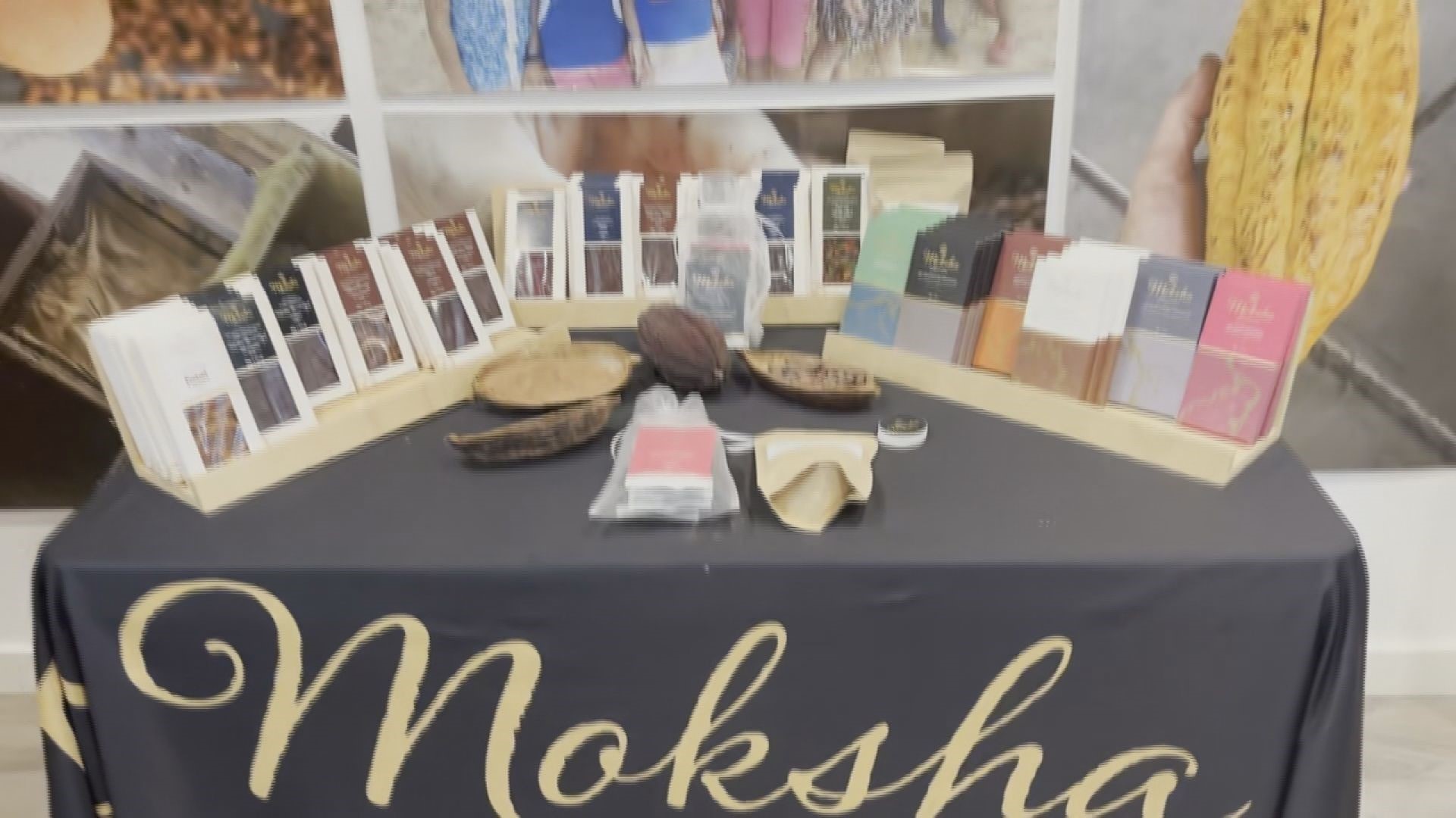 Ryan Frazier talks with Jennifer Caines, owner of Moksha Chocolate, about the craft chocolate business this holiday season.