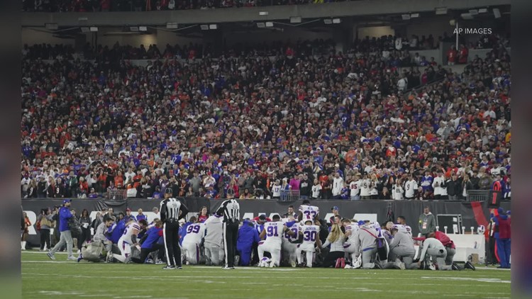 Bills safety Damar Hamlin  in critical condition after collapsing on field