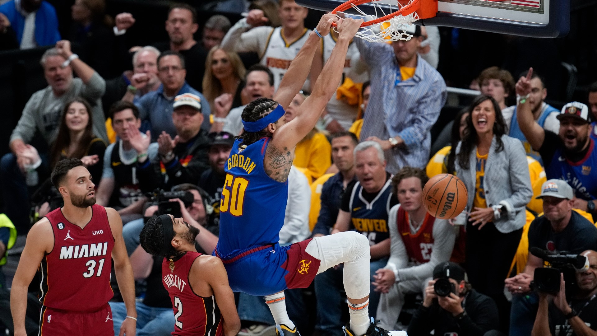 Denver Nuggets dominate Miami Heat in Game 1 of NBA Finals | 9news.com