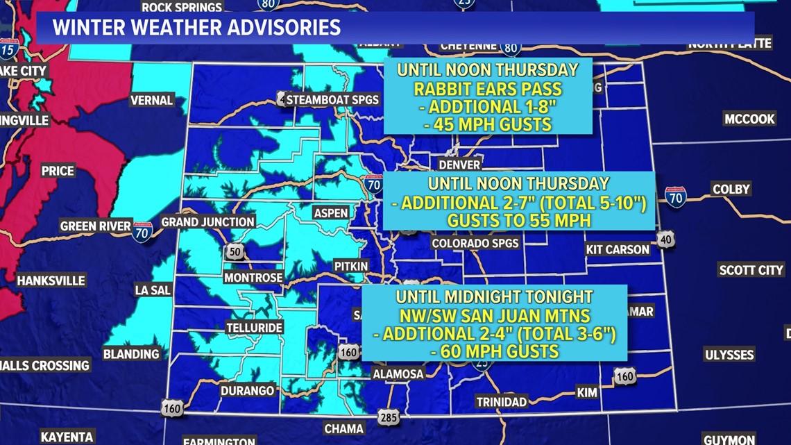 Heavy Snow, Strong Winds To The West | 9news.com