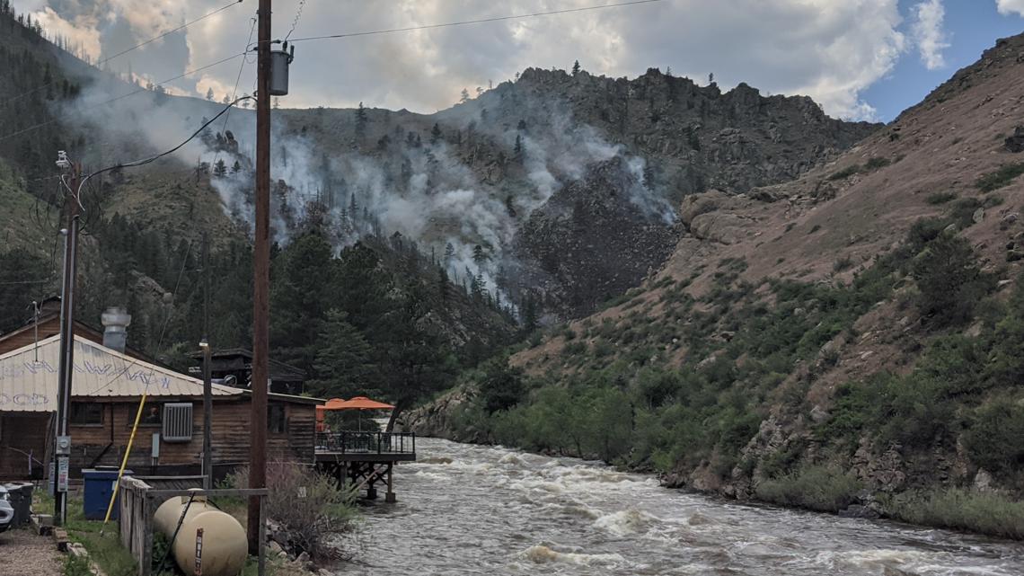 Powder River Fire Crews battle wildfire in Poudre Canyon in Larimer County | 9news.com