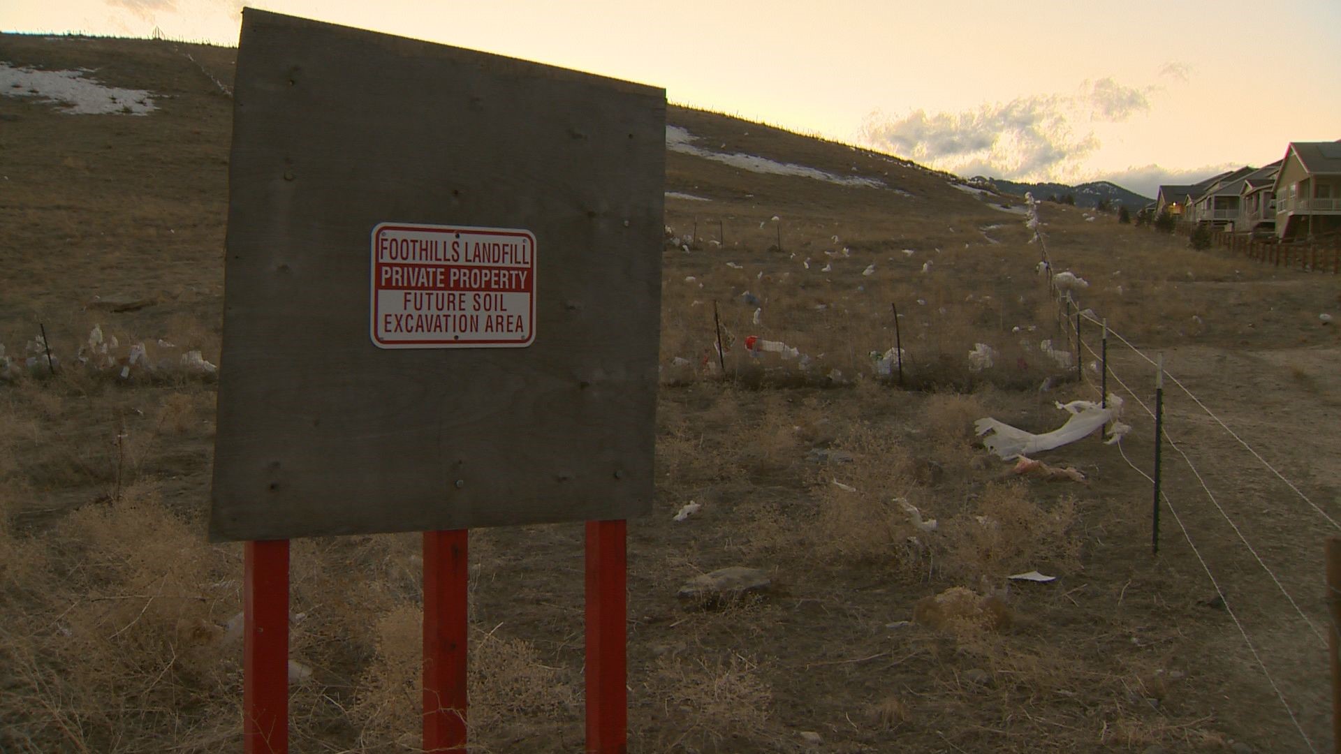 Why is trash blowing in Arvada's Leyden Rock neighborhood?